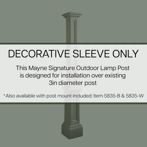 Vista 3 de Mayne Poste de lámpara de exterior resistente de alta resistencia, fácil de instalar para luces de porche y patio, resistente a la intemperie y a
