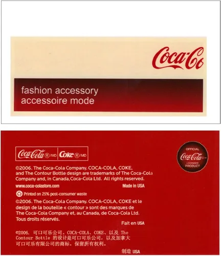 Vista 5 de Botella de vidrio clásica con licencia oficial Coca-Cola University Hobobag