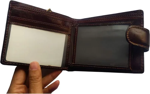 Vista 87 de Hombres Cool Eagle Wolf Caballo Totem Cuero Vaca Vertical Cartera Cremallera Multi-tarjeta Titular, Tótem de caballo, Minimalista