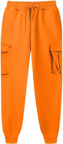 Vista 3 de Bolsillos Pantalones chándal Mujer sólido Cintura elástica Pantalones Largos deportivos Pantalone básicos cómodos