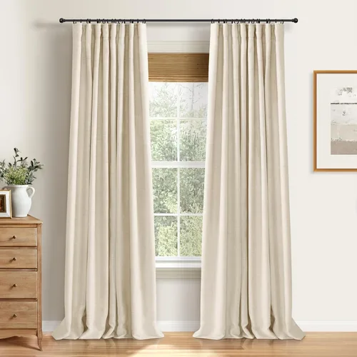 Vista 12 de 100% Blackout Shield Cortinas opacas completas para dormitorio de 63 pulgadas de largo, juego de 2 paneles, anillos de clip/bolsillo para barra