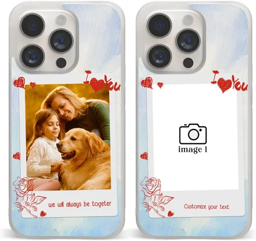 Vista 31 de Fundas de teléfono personalizadas Red Love You Imágenes empalmadas para iPhone 5 6 7 8 11 12 13 14 15 16 Pro Max Plus Mini X para Samsung S21 S22