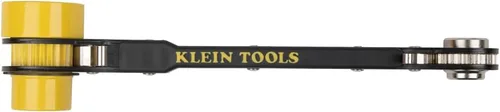 Vista 8 de KLEIN TOOLS KT155HD Llave de trinquete 6 en 1 de Lineman's de alta resistencia con diseño de perno y enchufe amarillo brillante