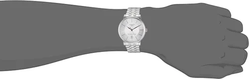 Vista 3 de Tissot Reloj automático Carson para hombre con esfera plateada T122.407.11.031.00, Tono-plateado, Moderno
