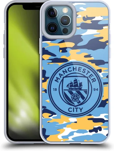 Vista 80 de Head Case Designs Funda de gel con licencia oficial del Manchester City Man City FC Blue Moon Badge Camou [protección de grado militar] compatible