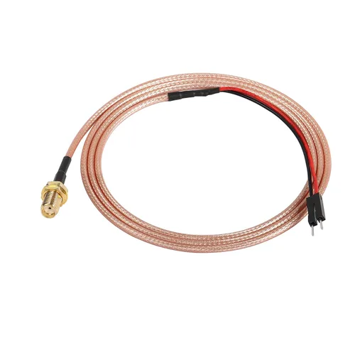 Vista 8 de XMSJSIY SMA macho a Dupont cable coaxial de prueba coaxial conduce cable conector adaptador cable de extensión (rojo+negro)-1 unids