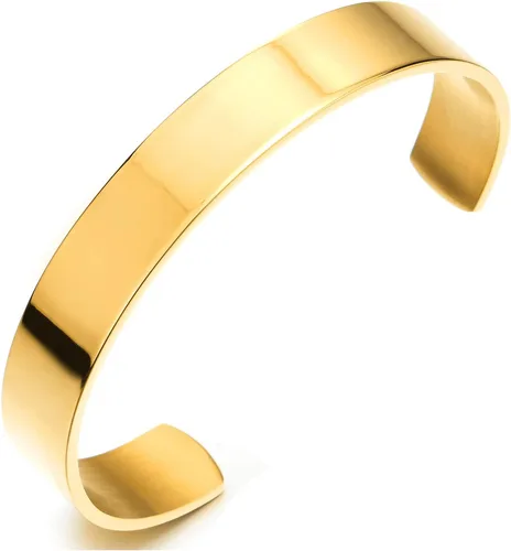 Vista 5 de Pulsera ajustable de acero inoxidable COOLSTEELANDBEYOND para hombres y mujeres minimalista