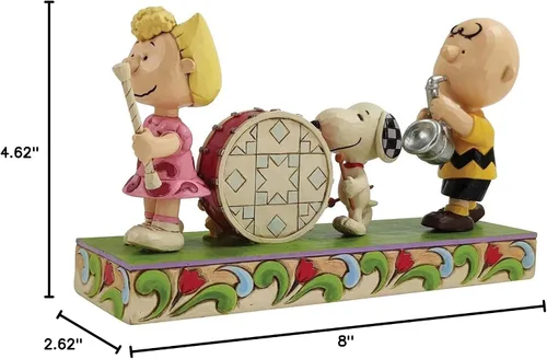 Vista 7 de Enesco Jim Shore Peanuts Marching Band Parade - Figura de desfile, 4.625 pulgadas, multicolor