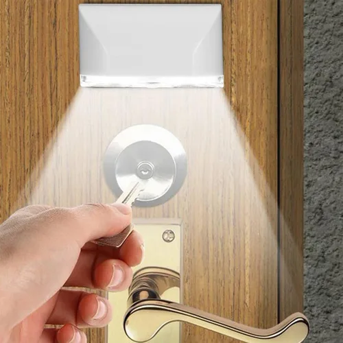 Vista 10 de Lámpara de luz de ojo de cerradura con batería PIR infrarrojo IR inalámbrico sensor automático detector de movimiento de puerta con 4 bombillas LED