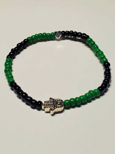 Vista 37 de 3 pcs Ilde Cowrie seashell Evil Eye Hamsa Hand Orisha Santeria Pulseras Bracelet Set
