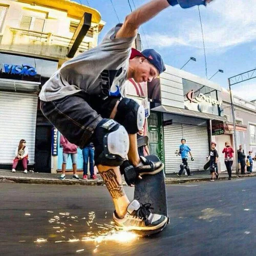 Vista 5 de Patineta profesional completa de 31 pulgadas, 7 capas de madera de arce cóncava, patinetas cóncavas de doble patada para adolescentes