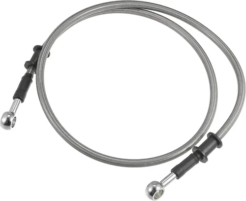 Vista 10 de X AUTOHAUX 39.4 in 39.37" Longitud 0.394 in ID motocicleta hidráulico freno línea aceite manguera tubo 0° acero inoxidable trenzado cable para ATV