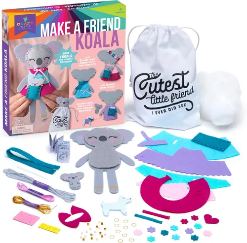 Vista 2 de Craft-Tastic Make a Friend Koala, manualidades para niños de 6 a 8 años, artes y manualidades para niños de 4 a 6 años, kit de manualidades