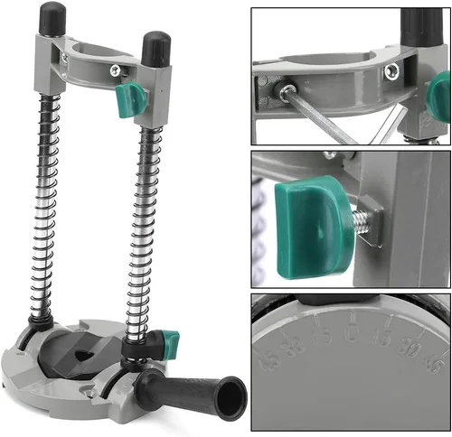 Vista 6 de Akozon Soporte de taladro de ángulo ajustable de 45 grados para taladro eléctrico
