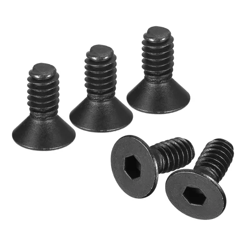 Vista 15 de uxcell Tornillos de Cabeza Plana con Hexágono Interior #4-40x1, Tornillos de Cabeza Plana Avellanada con Hexágono Interior de Acero al Carbono Grado