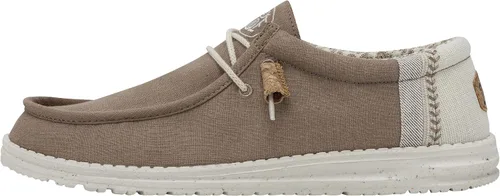 Vista 11 de Hey Dude Wally Linen - Mocasines para hombre, cómodos y ligeros, sin cordones Blanco