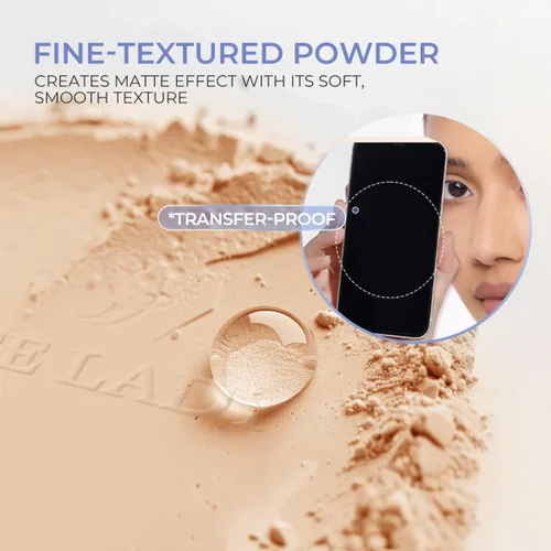 Vista 5 de SACE LADY Polvo facial impermeable, fija maquillaje, controla el brillo, suaviza líneas finas para un acabado ligero impecable, polvo fijador mate