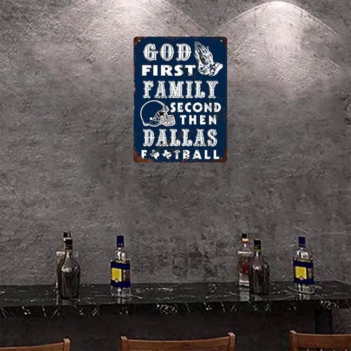 Vista 5 de Póster deportivo vintage de metal con letrero de hojalata de fútbol de 8 x 12 pulgadas, diseño retro para fanáticos del fútbol, bar, cafetería