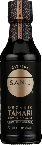 Vista 18 de SAN-J Tamari reducido en sodio (sin gluten, orgánico), 10 fl oz (paquete individual) Sal reducida, Umami rico, sin trigo, Kosher, certificado