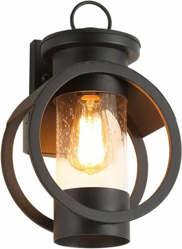 Vista 7 de Lámparas de pared para exteriores e interiores, faroles de pared impermeables para exteriores, iluminación de pared de vidrio transparente