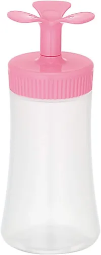 Vista 2 de Cabilock Botella de plástico para condimentos con tapa para salsa de tomate y barbacoa, aderezos de jarabe y más (rosa)