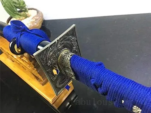 Vista 4 de Espada GLW 41' 1095 de arcilla de acero templado hecha a mano con espada japonesa samurai Katana