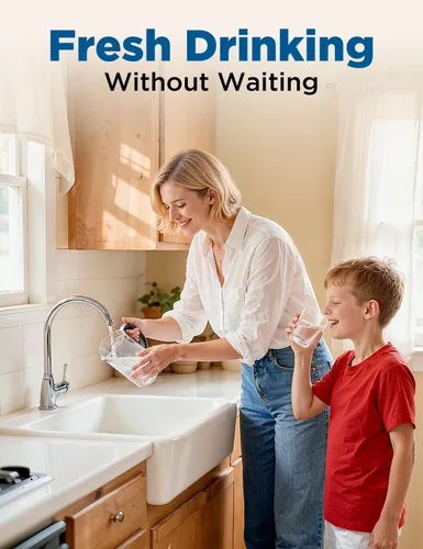 Vista 7 de NOVETE Sistema de filtro de agua para debajo del fregadero, reduce el cloro, PFAS, PFOA/PFOS, mal sabor, pista de aplicación de 30 K galones