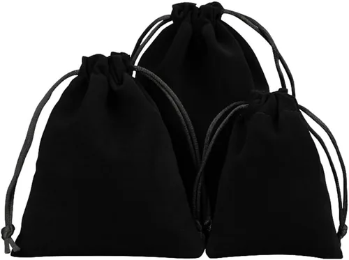 Vista 4 de TopTie 50 bolsas de terciopelo, 2.8 x 3.6 pulgadas, bolsas con cordones para manualidades, bolsas de joyería para bodas, fiestas y festivales