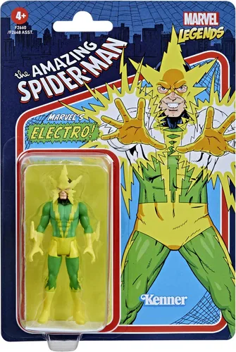 Vista 3 de Hasbro Marvel Legends 3.75 pulgadas Retro 375 Collection Electro figura de acción juguete