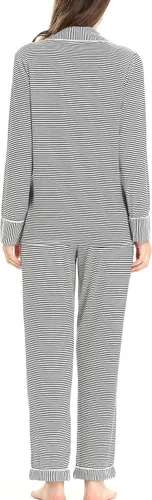 Vista 4 de N Nora Twips - Pijama suave de manga larga para mujer con botones, tallas XS-XXL