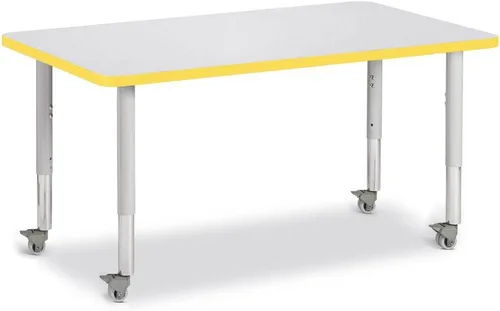 Vista 16 de Jonti-Craft Berries 6478JCM180 - Mesa de actividades rectangular, altura M (20-31 pulgadas de altura ajustable, móvil), 24 x 36 pulgadas