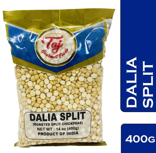 Vista 8 de TAJ Premium indian Dalia Split (garbanzos partidos asados Daliya), (14 onzas)