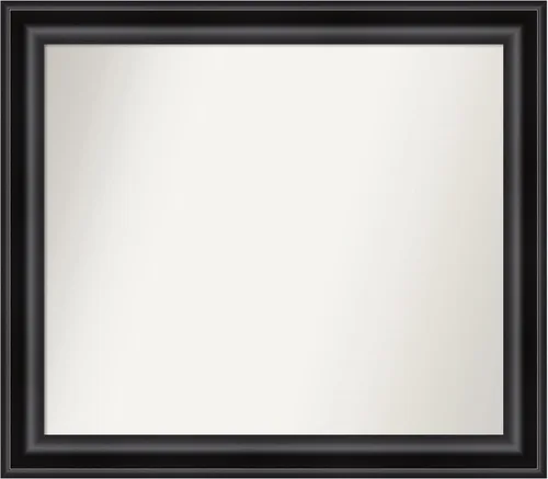 Vista 609 de Amanti Art Espejo personalizado, espejo de baño negro puente, espejo de pared o espejo de tocador de baño sobre el fregadero (26 x 26 pulgadas)
