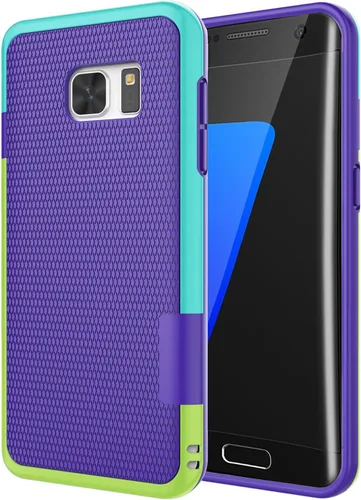 Vista 25 de Jeylly Funda para Galaxy S7, [3 colores] Slim Hybrid Impact Rugged Soft TPU Negro