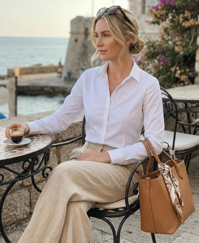 Vista 3 de Beninos Camisas blancas con botones para mujer, blusa elegante de vestir para oficina