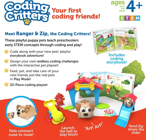 Vista 7 de Learning Resources Coding Critters Ranger & Zip, juego de 22 piezas, a partir de 4 años, juguete de codificación temprana sin pantalla para niños