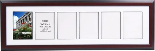 Vista 23 de Creative Picture Frames Marco de Fotos Negro con 2 Aberturas de Vidrio que Contiene Fotografías de 5 por 7 Pulgadas con Paspartú Negro de 10X12