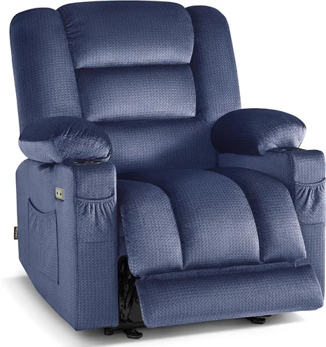 Vista 11 de MCombo Silla reclinable con calor y masaje para sala PR670 (beige)