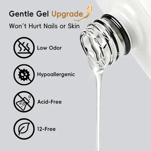 Vista 4 de 2 unidades de 0.5 fl oz de capa base y superior, gel libre de HEMA