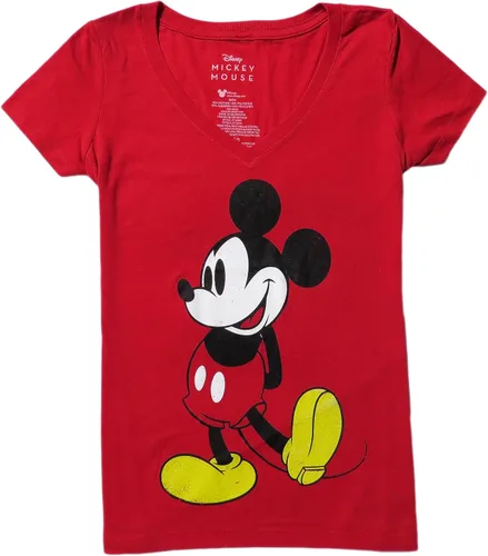 Vista 3 de Disney Camiseta con cuello en V Mickey Mouse para mujer