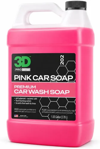 Vista 9 de 3D Jabón rosa para lavado de autos - pH equilibrado, fácil de enjuagar, jabón de coche sin arañazos, 16 onzas.