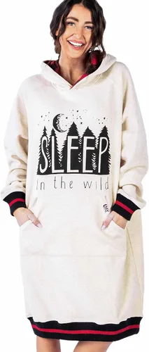 Vista 54 de Lazy One Sudadera con capucha de gran tamaño, ropa de dormir cómoda, vestido de suéter para mujer