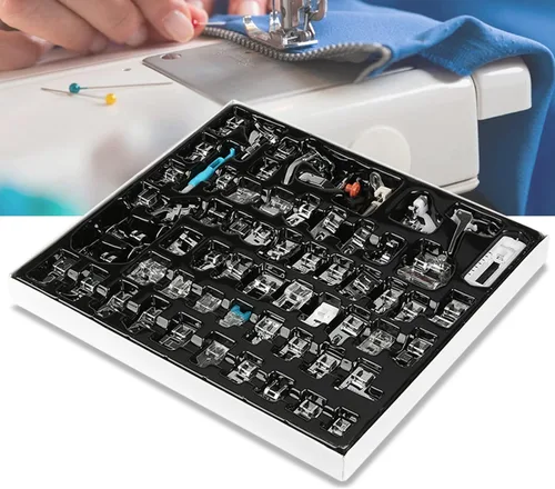 Vista 3 de Juego de 62 piezas para máquina de coser, kit de accesorios para máquina de coser Babylock, Elna, máquinas de coser