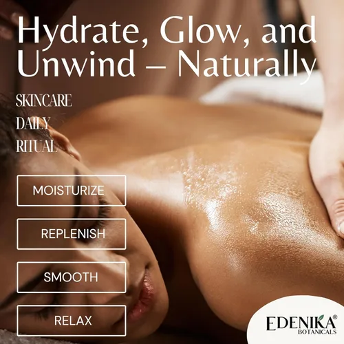 Vista 6 de Edenika Botanicals Aceite de masaje de coco tropical para terapia de masaje, aceite de masaje calmante con aceite de coco y maracuyá para relajación