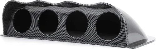 Vista 6 de Soporte universal para tablero de instrumentos de calibre de 2.047 in, cubierta de fibra de carbono para medidores de 2 pulgadas, capacidad