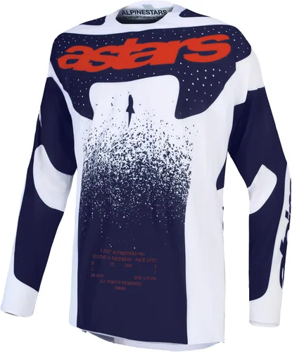 Vista 10 de Alpinestars Techstar Swan MX Jersey MX27 Colección Blanco/Negro
