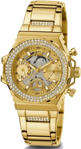 Vista 2 de GUESS Ladies 36mm Watch - Turquoise Strap Turquoise Dial Gold Tone Case