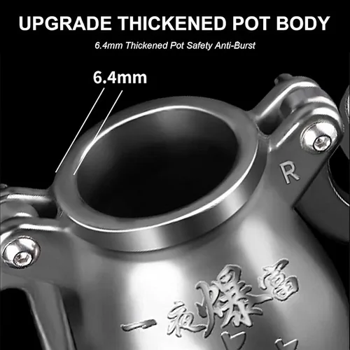 Vista 7 de High Pressure Puffed Rice Maker Traditional Retro Stainless Steel Popcorn Cannon Hand Crank Hot Air Popcorn Maker Small Stovetop Popcorn Machine