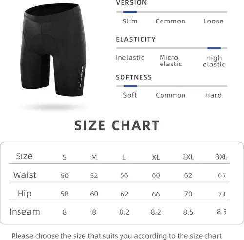 Vista 7 de ROCKBROS Pantalones cortos de ciclismo acolchados para mujer, con acolchado 3D, pantalones cortos de ciclismo para ciclismo en interiores