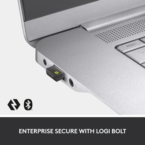 Vista 2 de Logitech MX Keys Combo para Negocios Gen 2, Teclado Inalámbrico de Tamaño Completo y Ratón Inalámbrico, con Reposamuñecas, Bluetooth, Logi Bolt